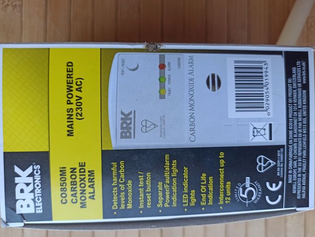 allarme monossido di carbonio