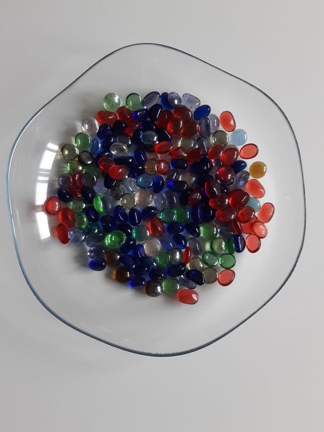 Ensaladera de cristal decorativa