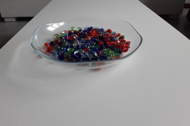 Ensaladera de cristal decorativa