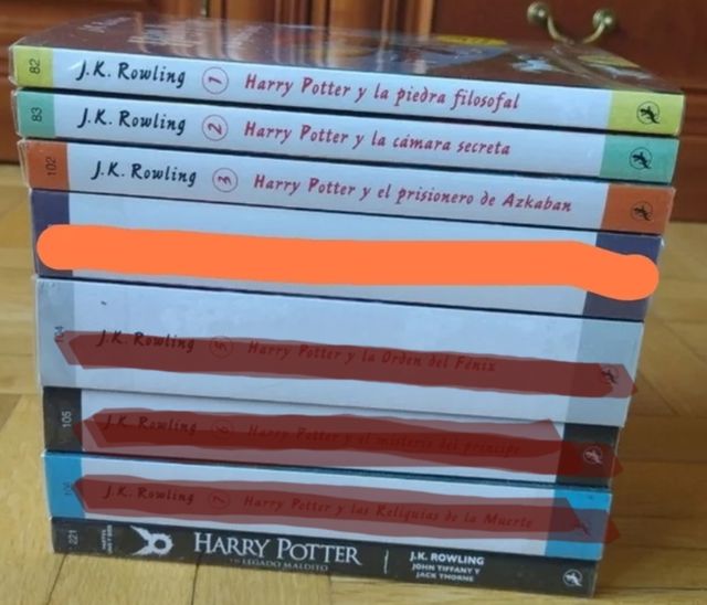 Libros forrados Harry Potter