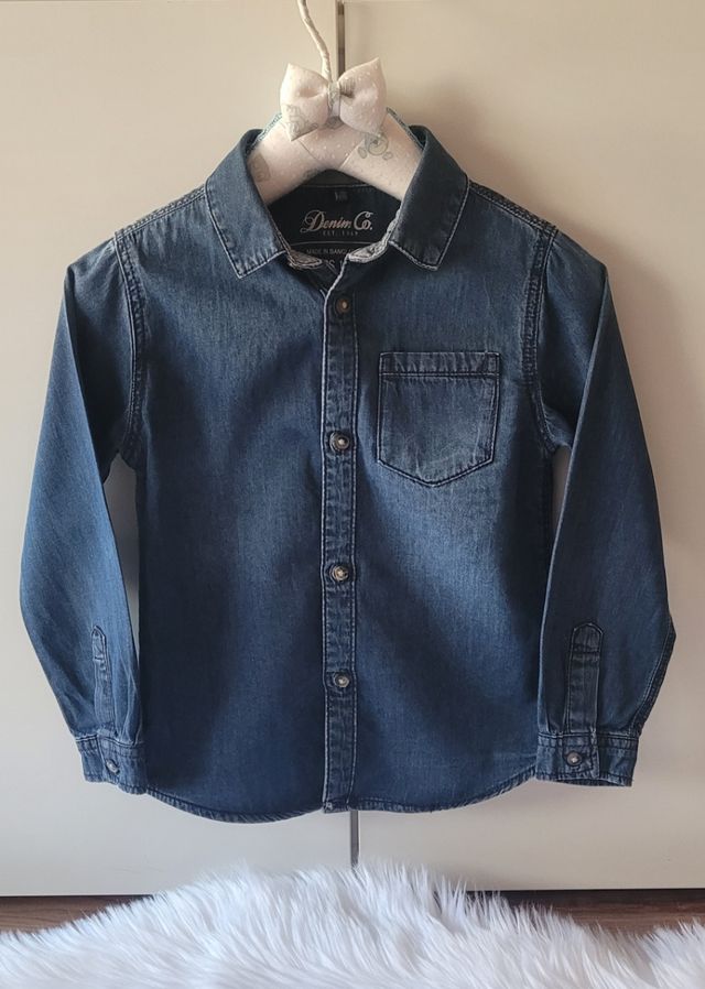 camisa vaquera manga larga 4/5 años
