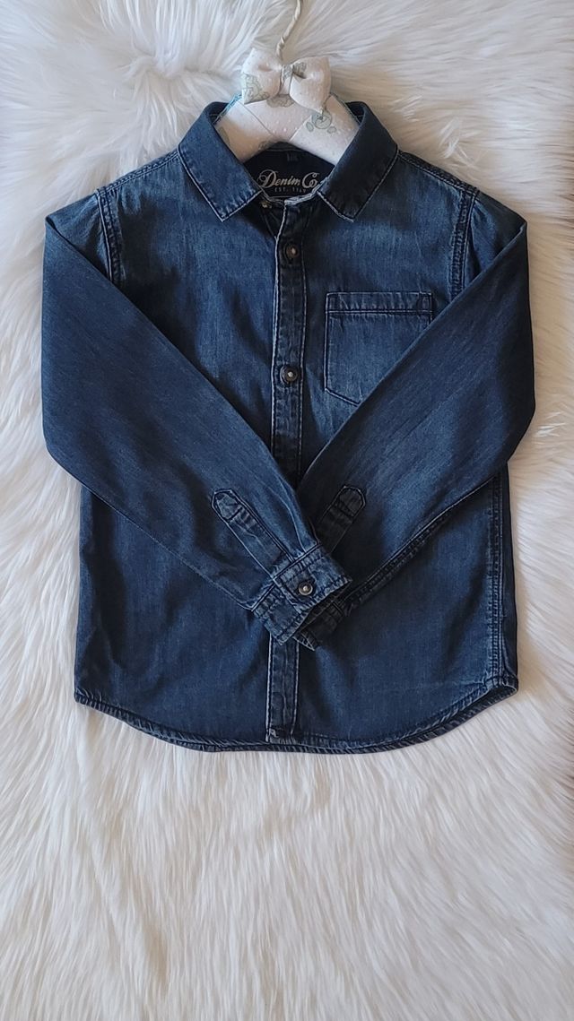 camisa vaquera manga larga 4/5 años