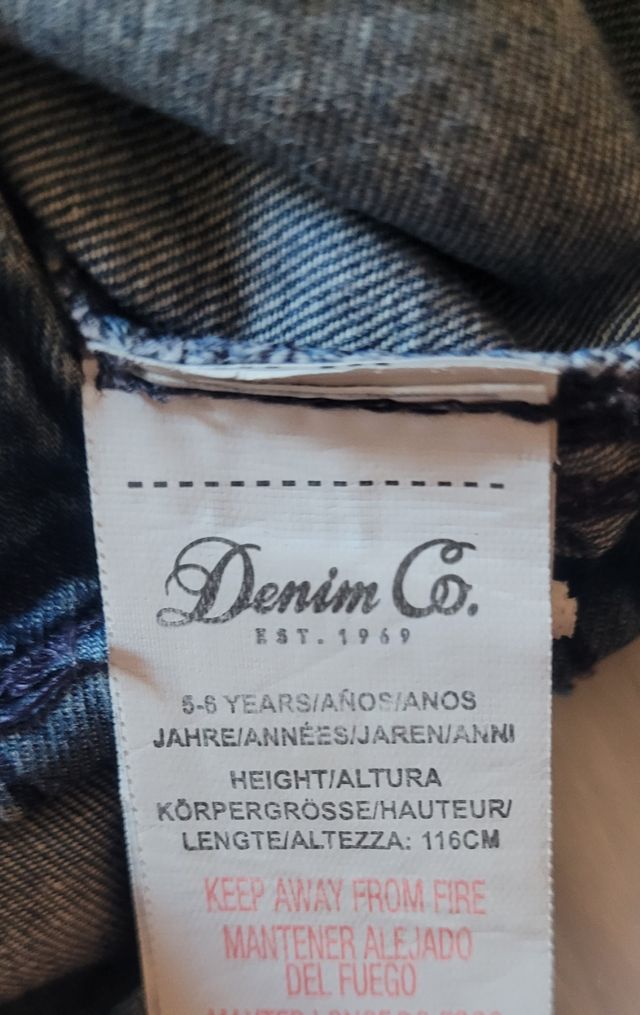 camisa vaquera manga larga 4/5 años