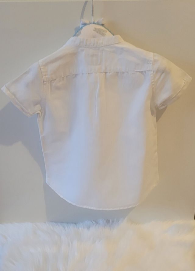 Camisa blanca manga corta 3 años