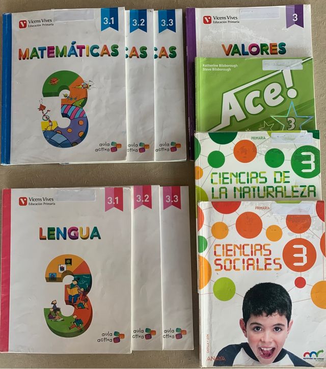 Libros de texto tercero de primaria.