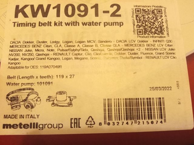 KIT CORREA DE DISTRIBUCIÓN