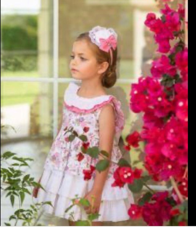 Dolce petit vestido flor rosa 8 años