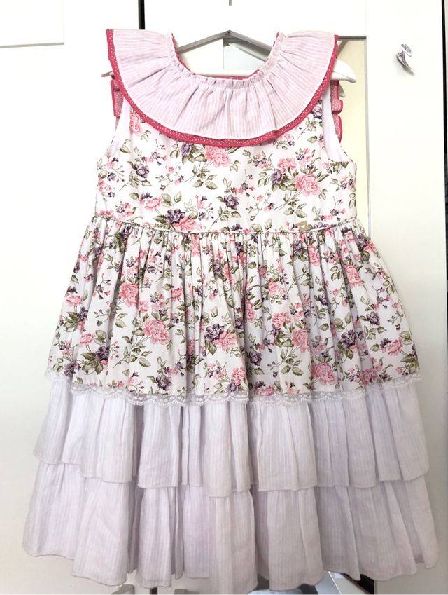 Dolce petit vestido flor rosa 8 años