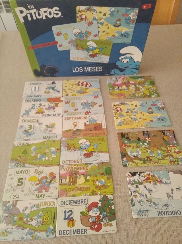 Juego educativo meses y estaciones bilingüe