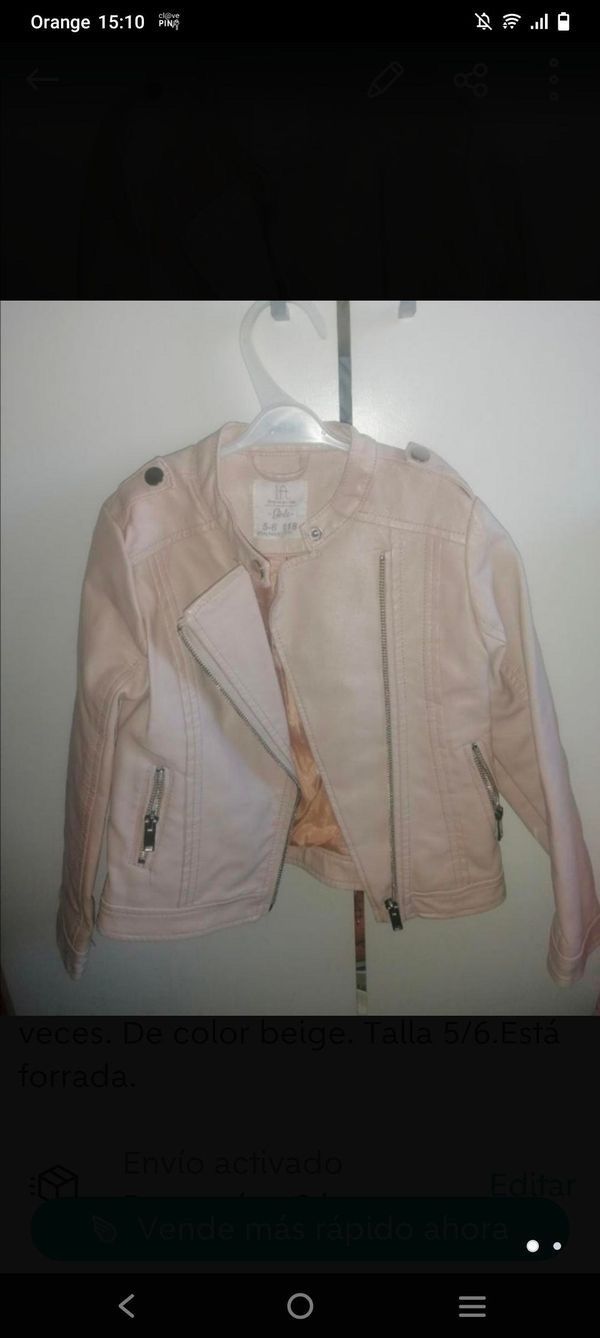 Cazadora cuero.Talla5