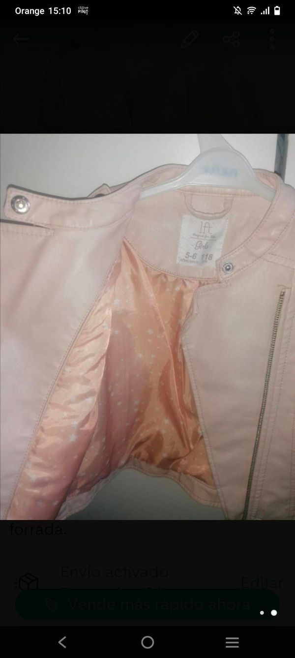 Cazadora cuero.Talla5