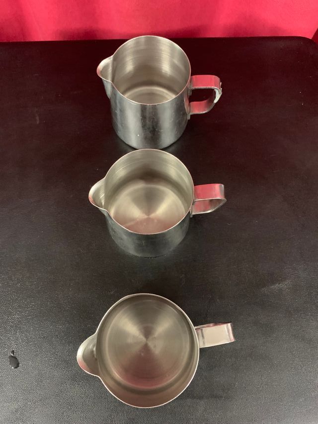 6 JARRAS DE LECHE EN ACERO INOXIDABLE 300 ML