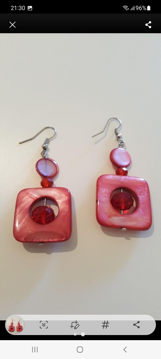 Orecchini bigiotteria rossi