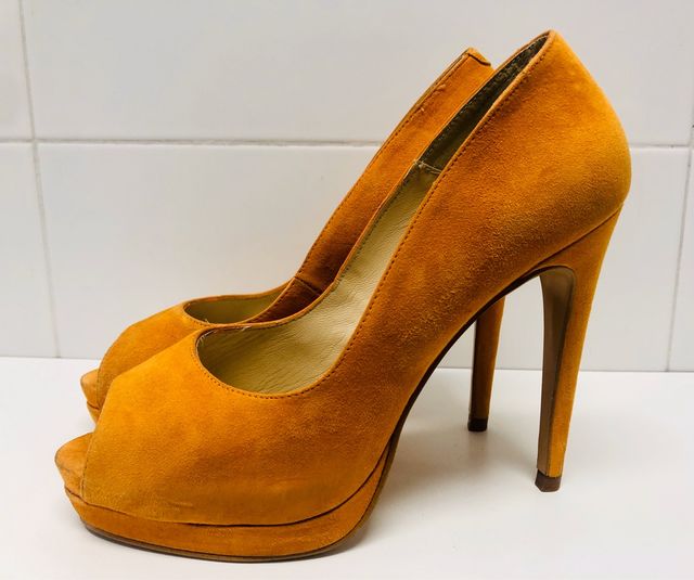 Zapatos de tacón Barri Twice naranja ocre T-40