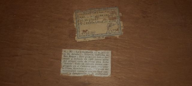 cuadro antiguo casa jardín