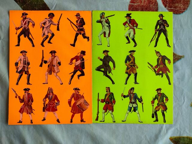 Láminas adhesivas soldados de todos los tiempos 