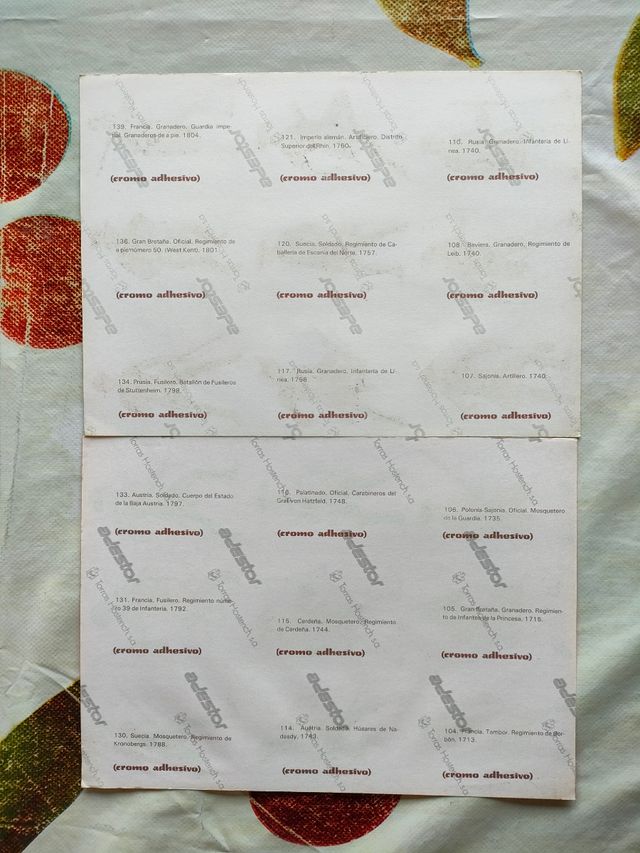 Láminas adhesivas soldados de todos los tiempos 