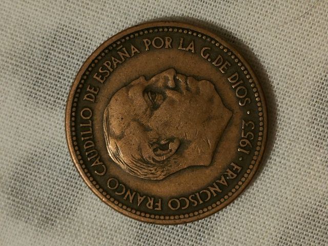 moneda 2'5 pesetas 1953 estrella 1954