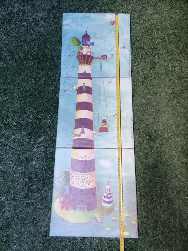 Lotto di Tre Quadri di un faro