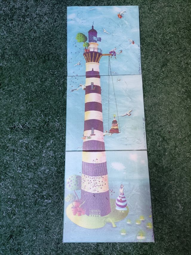 Lotto di Tre Quadri di un faro