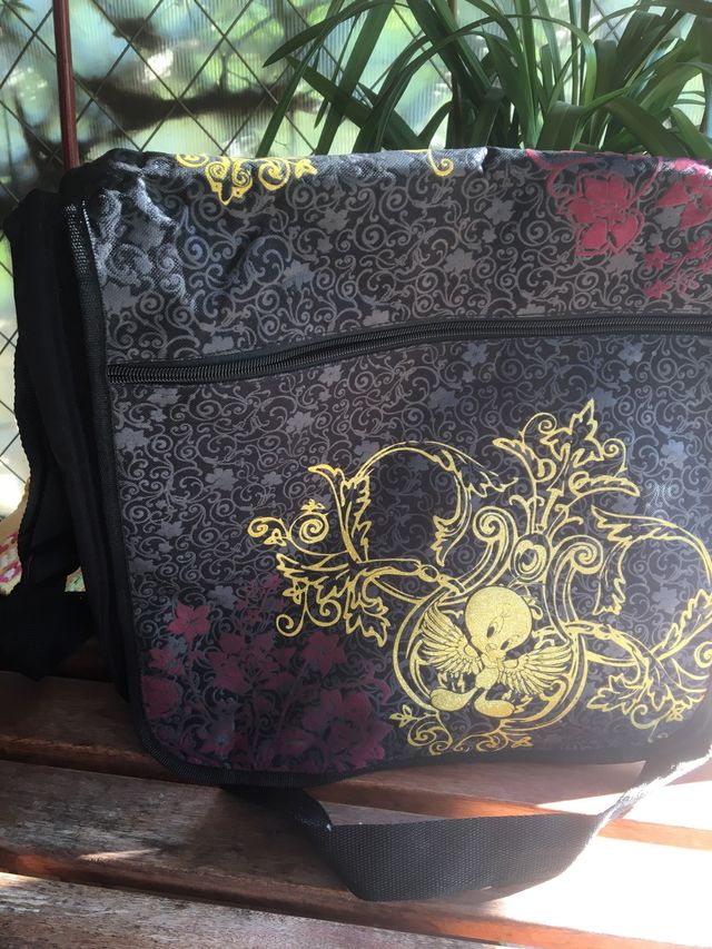Borsa cartella tracolla in stoffa Tweety