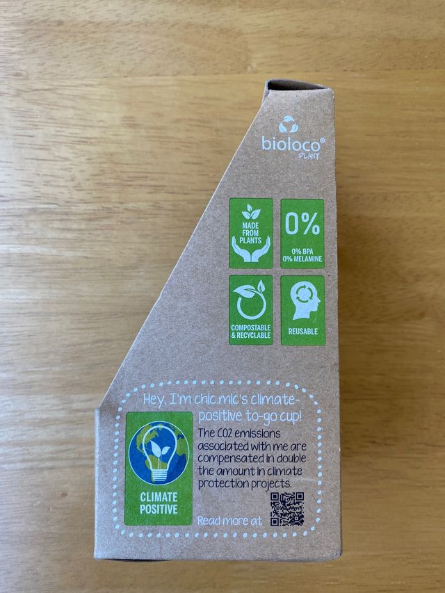 Taza take away BIOLOCO Plant, 420ml