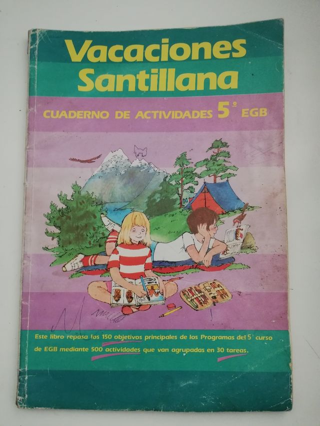 libro de 5° de Egb de vacaciones Santillana