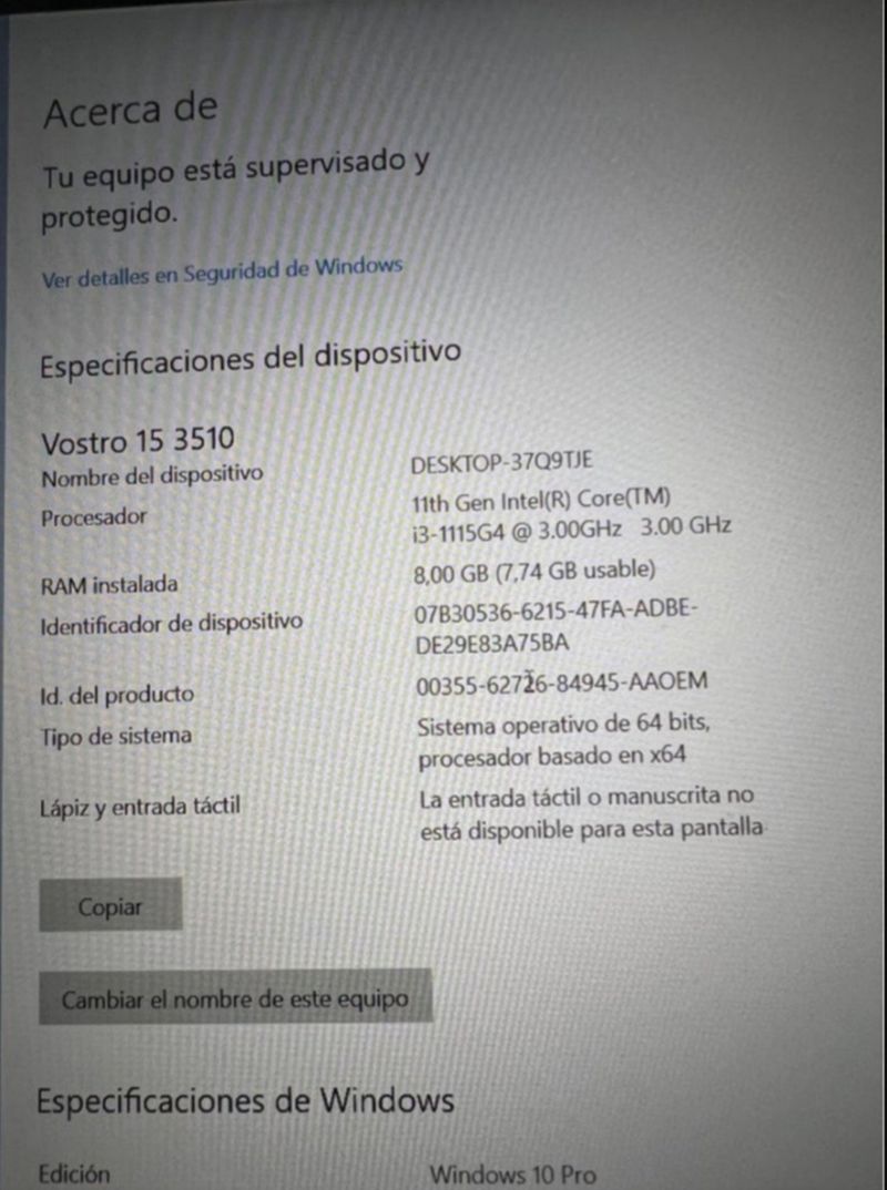 OFERTA: DELL VOSTRO 15 3000 (11th gen) afbeelding 2