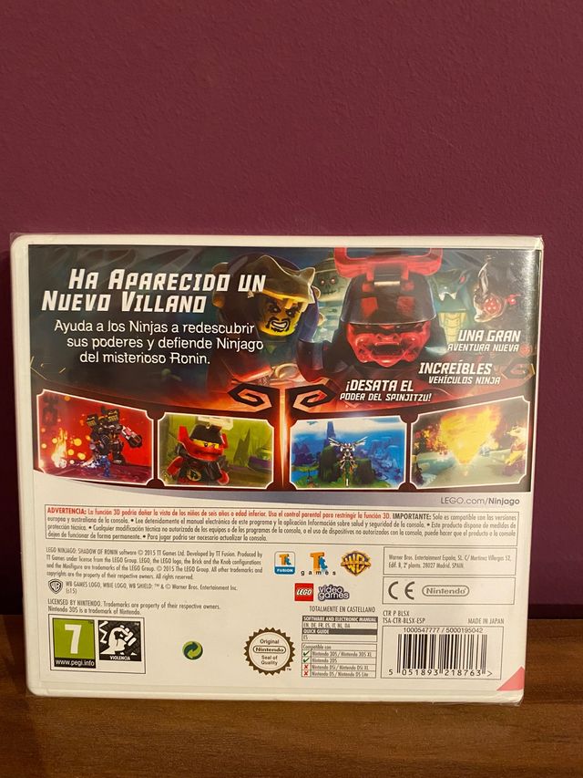 2 juegos 3ds ninjago (precintados)