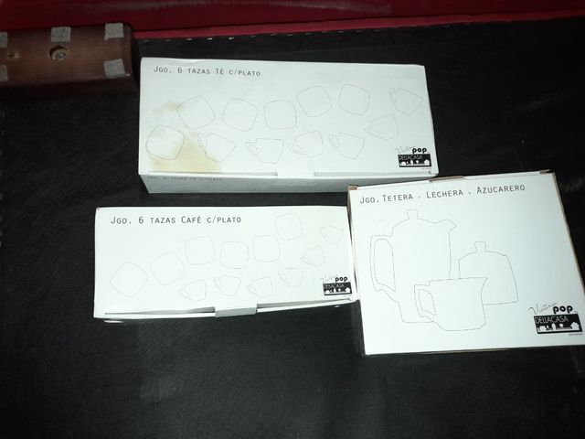 conjunto de café e chá com acessórios