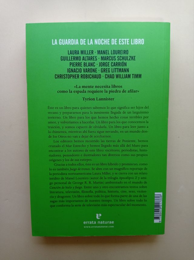 Libro Juego de Tronos.