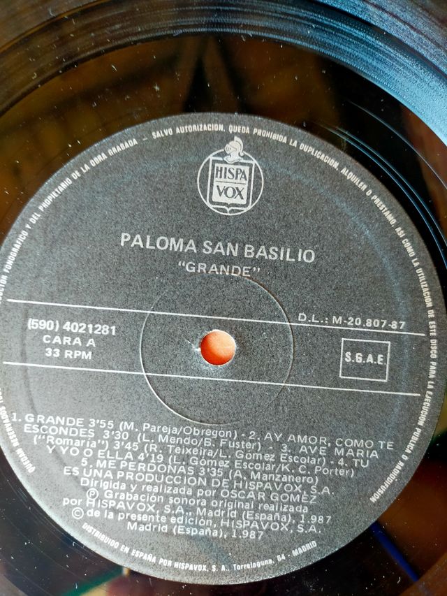 Vinilo Paloma San Basilio 