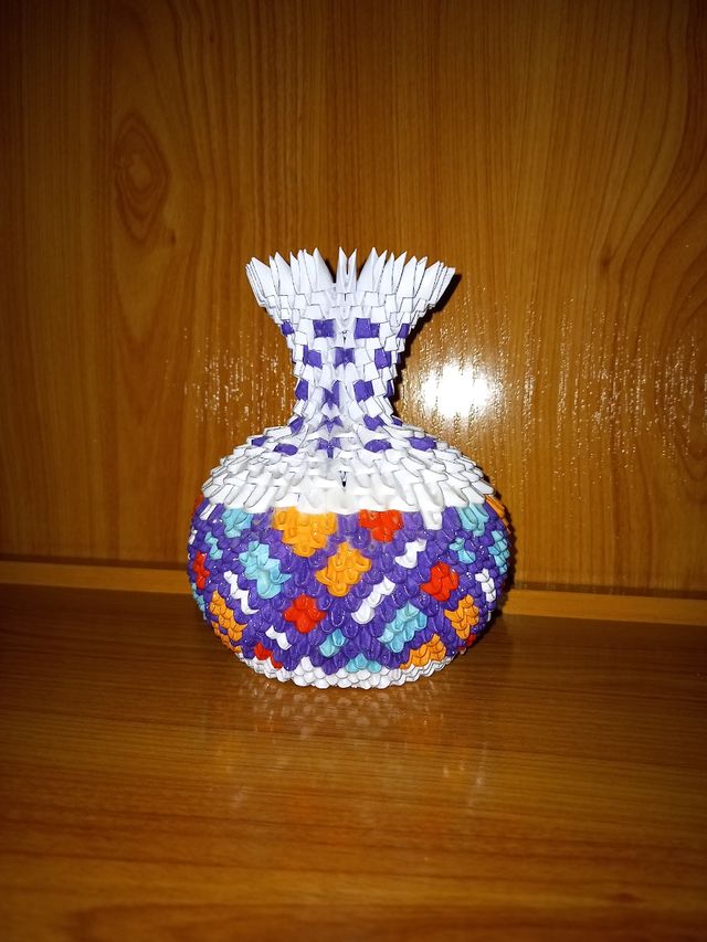 jarrones origami 3d