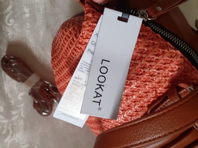 Borsa mare paglia ed ecopelle