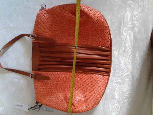 Borsa mare paglia ed ecopelle