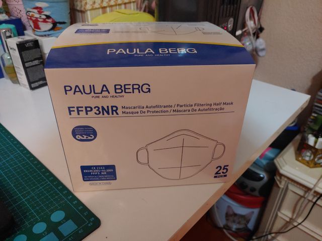 CAJA mascarillas FFP3. 25 unidades. con adaptador