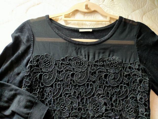 vestido encaje y gasa intimissimi