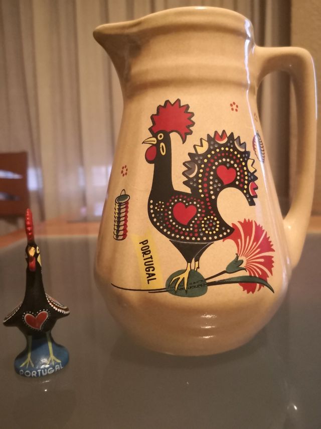 Jarra y Figura del Gallo de la suerte (Portugal)