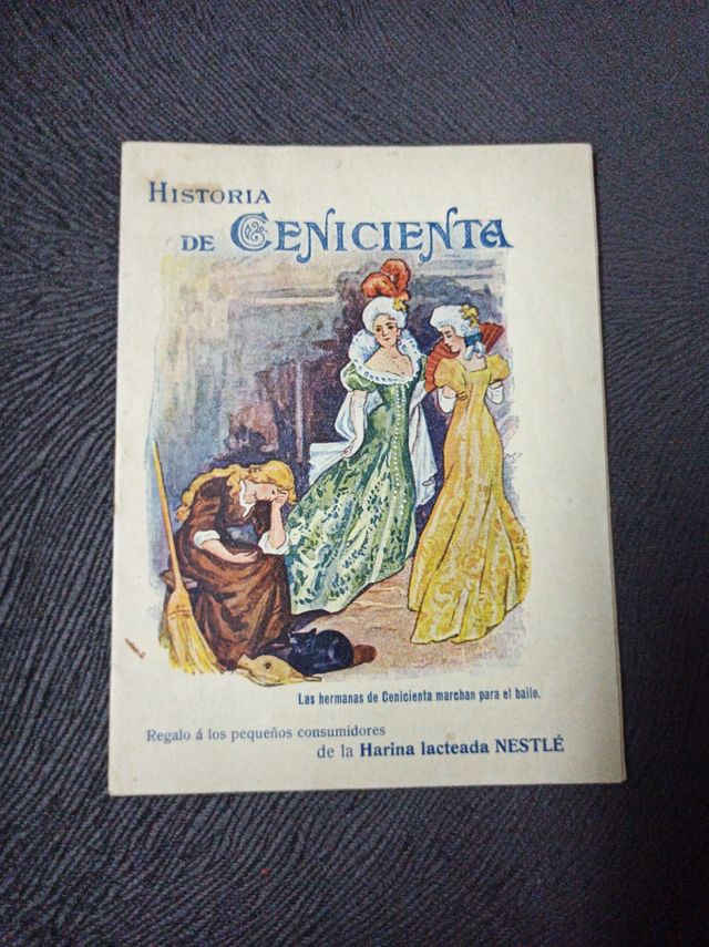 Antiguo mini cuento Historia de Cenicienta