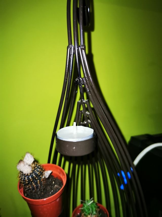 Portavelas de acero (metal)