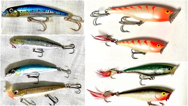 LOTE 8 SEÑUELOS PESCA SPINNING ver todas las fotos