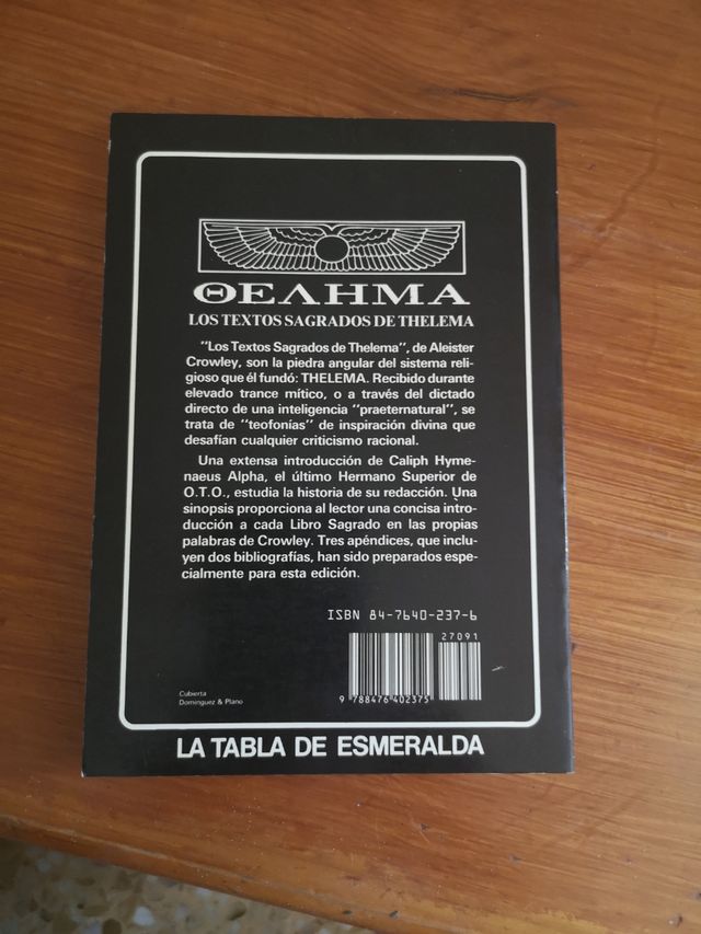 Los Textos Sagrados de Thelema de segunda mano por 120 EUR en Jávea en WALLAPOP Los Textos Sagrados de Thelema de segunda mano por 120 EUR en Jávea en WALLAPOP