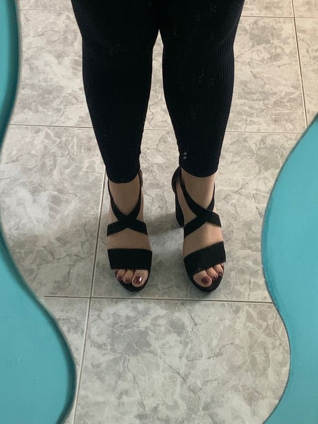 Zapatos tacón negros con plataforma