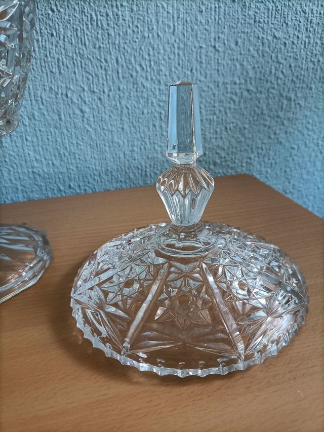 Bombonera grande de cristal