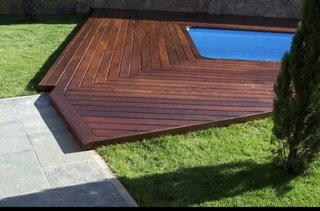 Tarima maciza 100% para interior y exterior