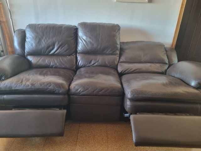 Sofa cuero 3 plazas