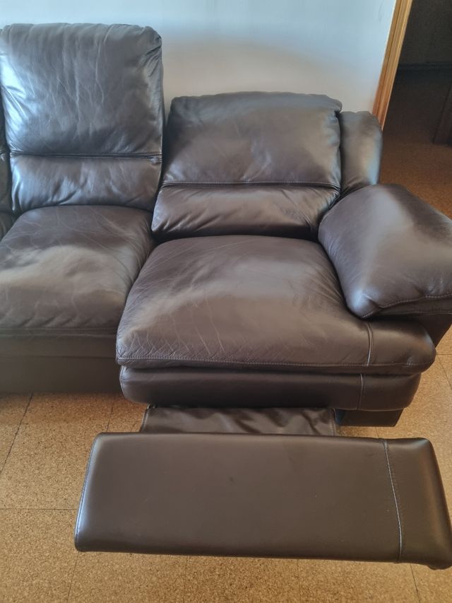 Sofa cuero 3 plazas