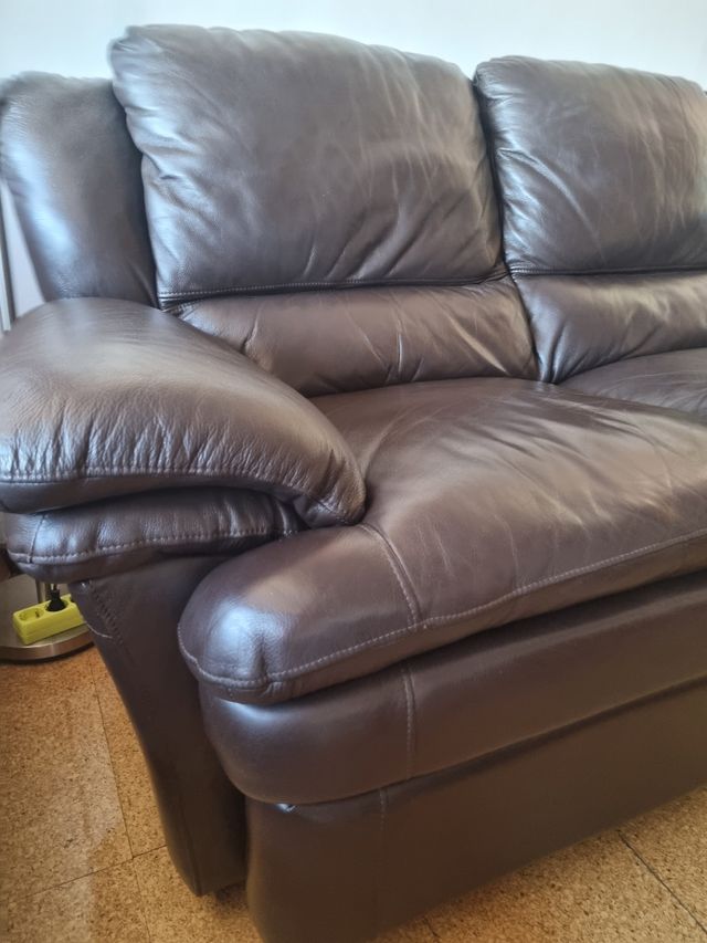 Sofa cuero 3 plazas