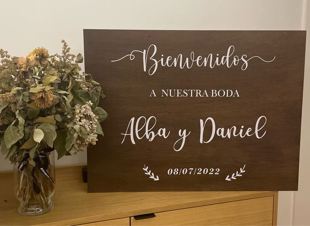 Cartelli nuziali personalizzati «Welcome»