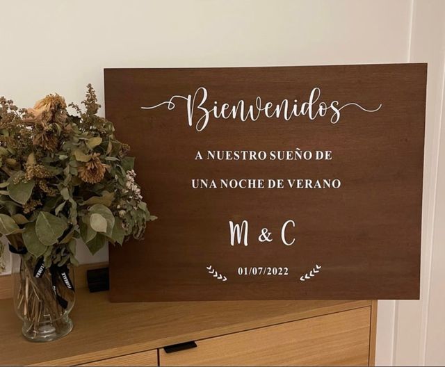 Cartelli nuziali personalizzati «Welcome»